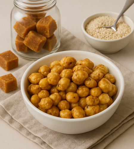 White sesame gur makhana